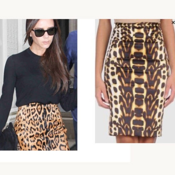 JUST CAVALLI Dresses & Skirts - JUST CAVALLI STRETCH SATIN ANIMAL PRINT SKIRT, NWT